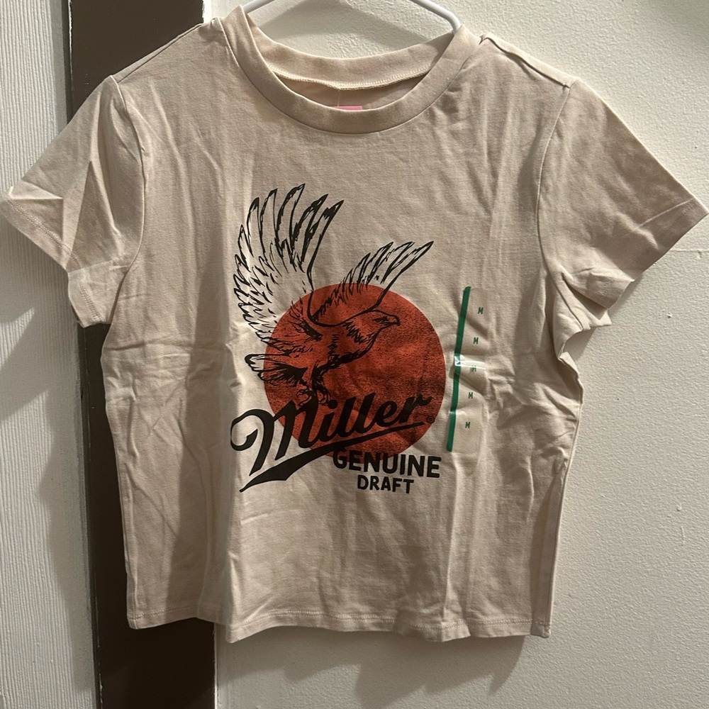 Miller Genuine Draft Beige Crop Top